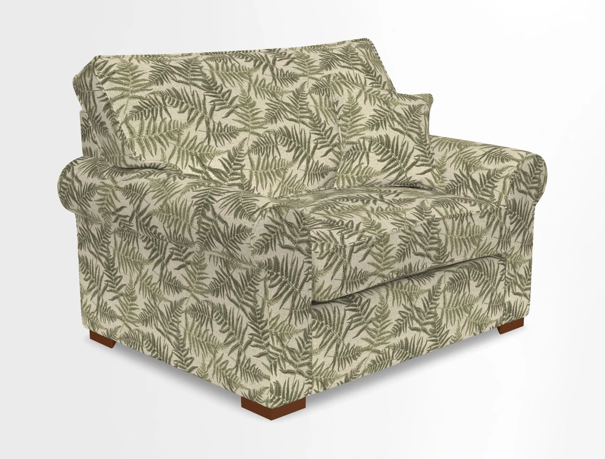 Upperton Snuggler Loose Cover in Two Tone Plain Biscuit - Loose cover option available