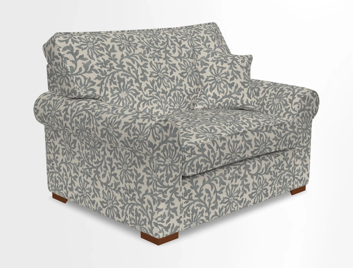 Upperton Snuggler Loose Cover in Two Tone Plain Biscuit - Loose cover option available