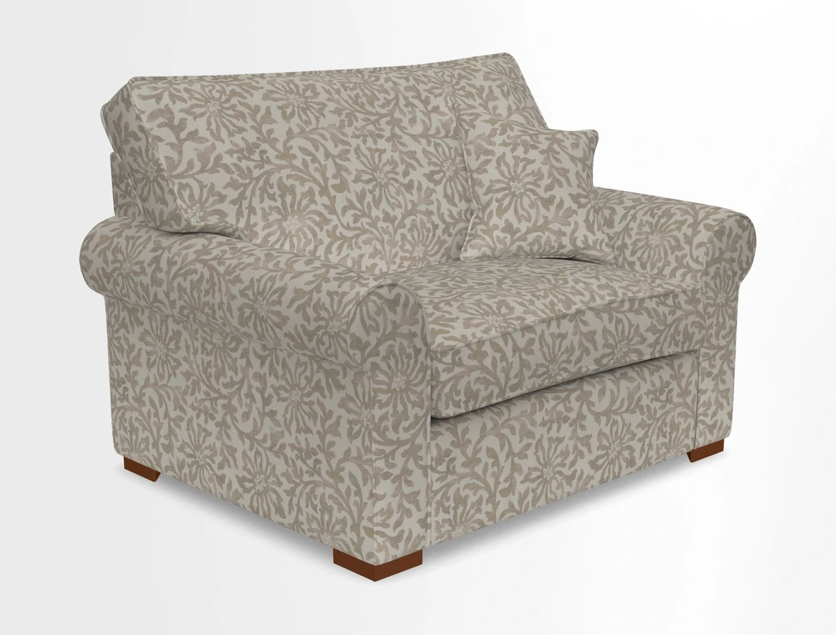 Upperton Snuggler Loose Cover in Two Tone Plain Biscuit - Loose cover option available