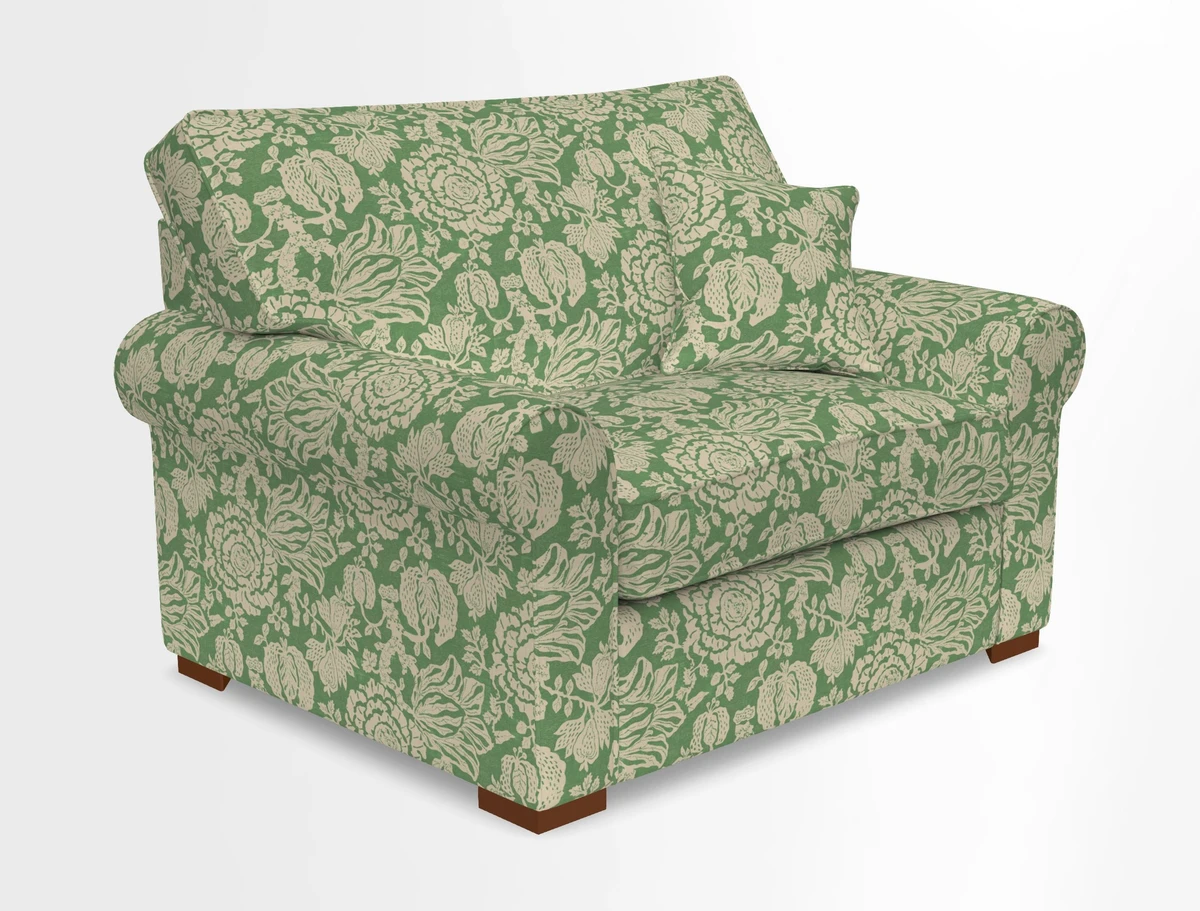 Upperton Snuggler Loose Cover in Two Tone Plain Biscuit - Loose cover option available