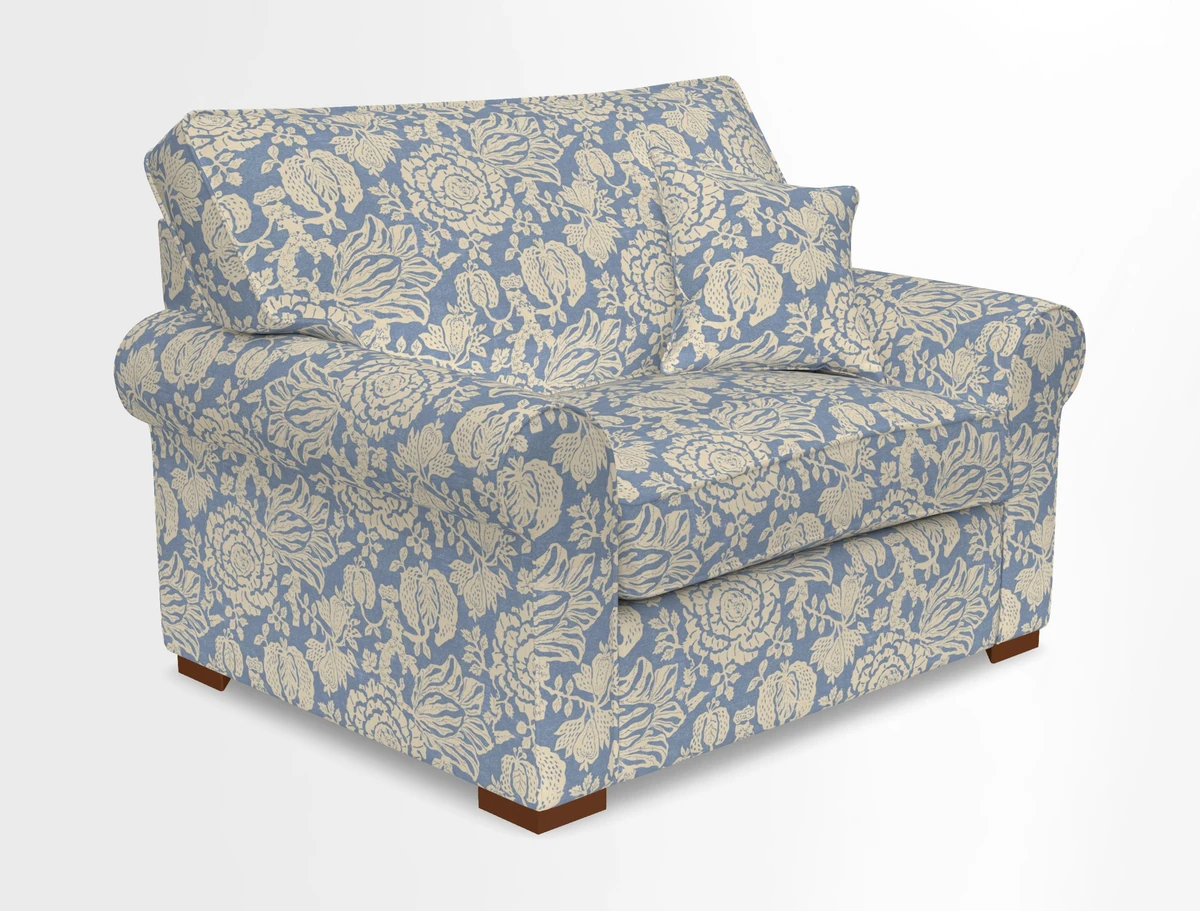 Upperton Snuggler Loose Cover in Two Tone Plain Biscuit - Loose cover option available