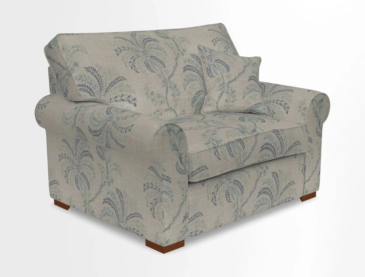 Upperton Snuggler Loose Cover in Two Tone Plain Biscuit - Loose cover option available