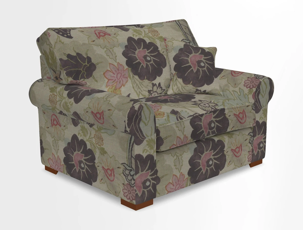 Upperton Snuggler Loose Cover in Two Tone Plain Biscuit - Loose cover option available