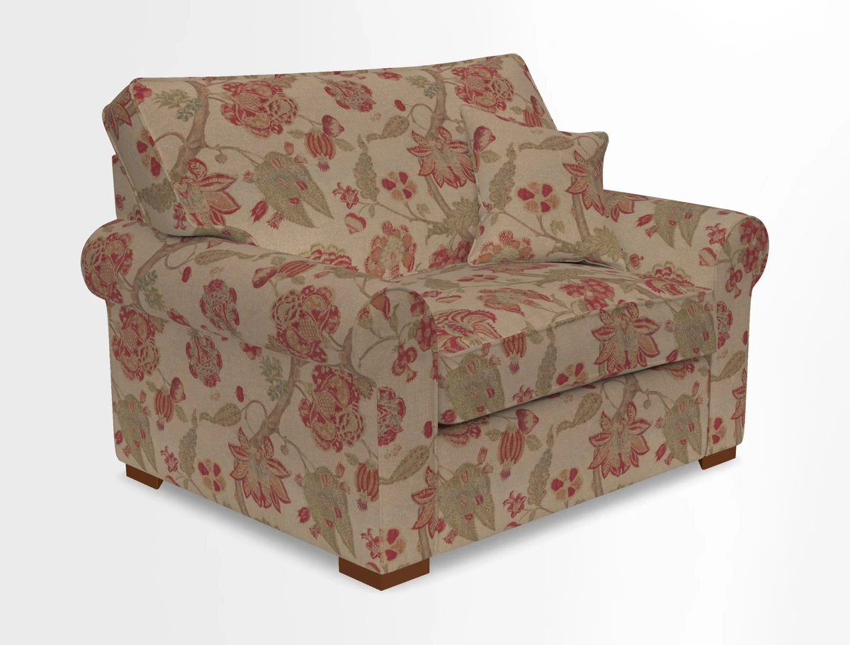 Upperton Snuggler Loose Cover in Two Tone Plain Biscuit - Loose cover option available