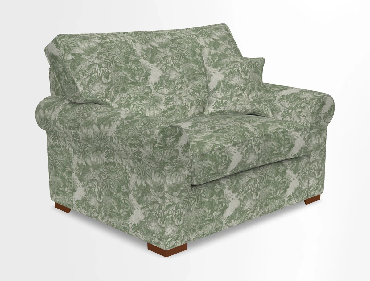 Upperton Snuggler Loose Cover in Two Tone Plain Biscuit - Loose cover option available