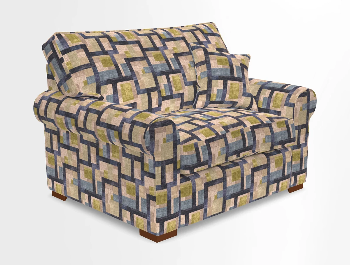 Upperton Snuggler Loose Cover in Two Tone Plain Biscuit - Loose cover option available