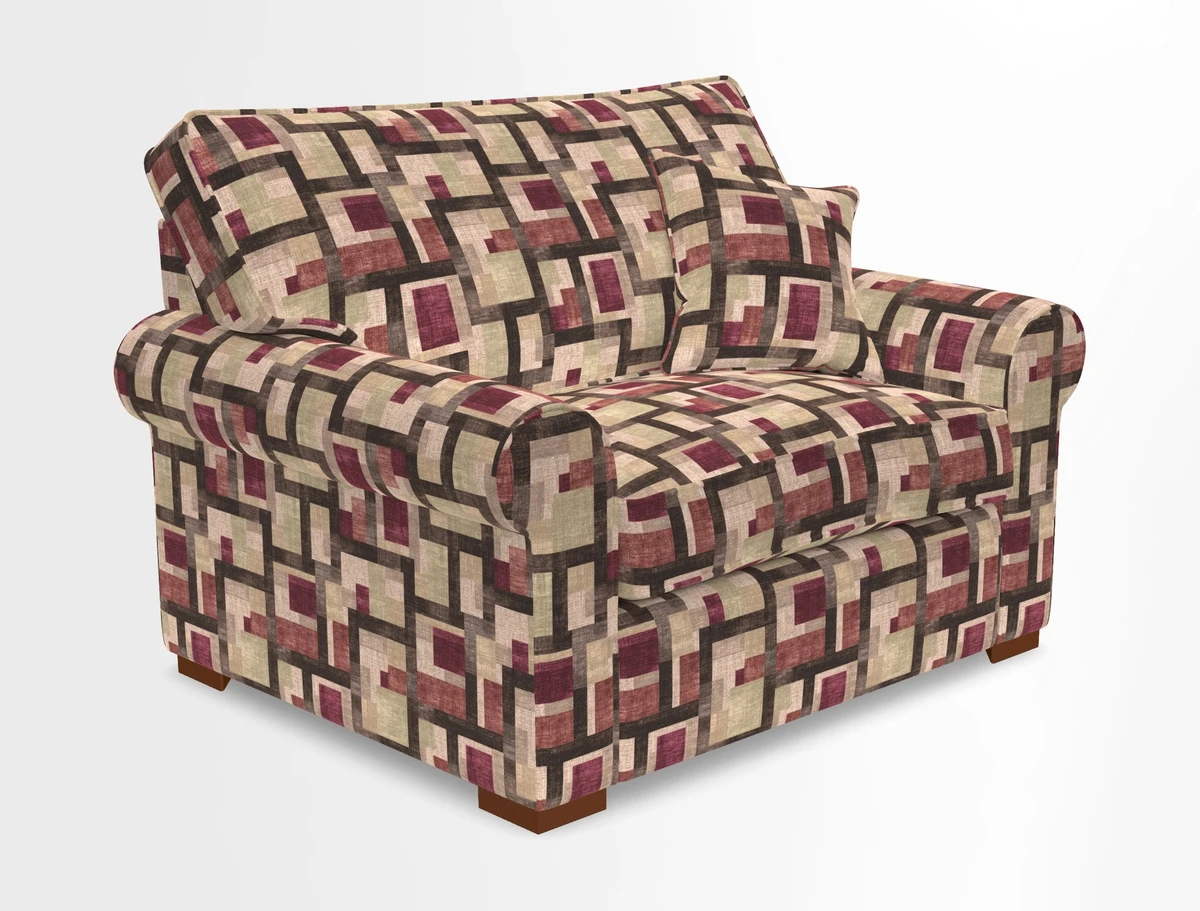 Upperton Snuggler Loose Cover in Two Tone Plain Biscuit - Loose cover option available