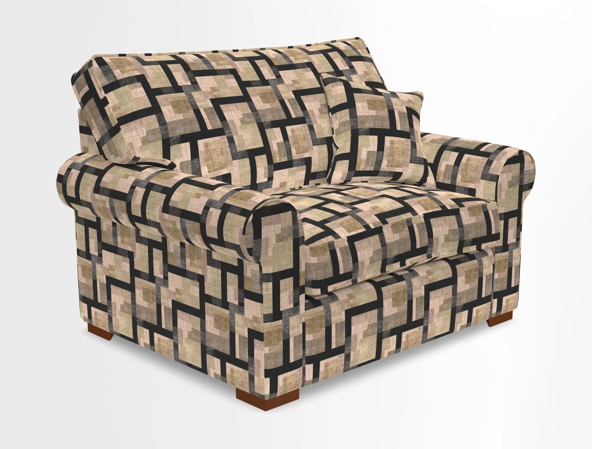 Upperton Snuggler Loose Cover in Two Tone Plain Biscuit - Loose cover option available