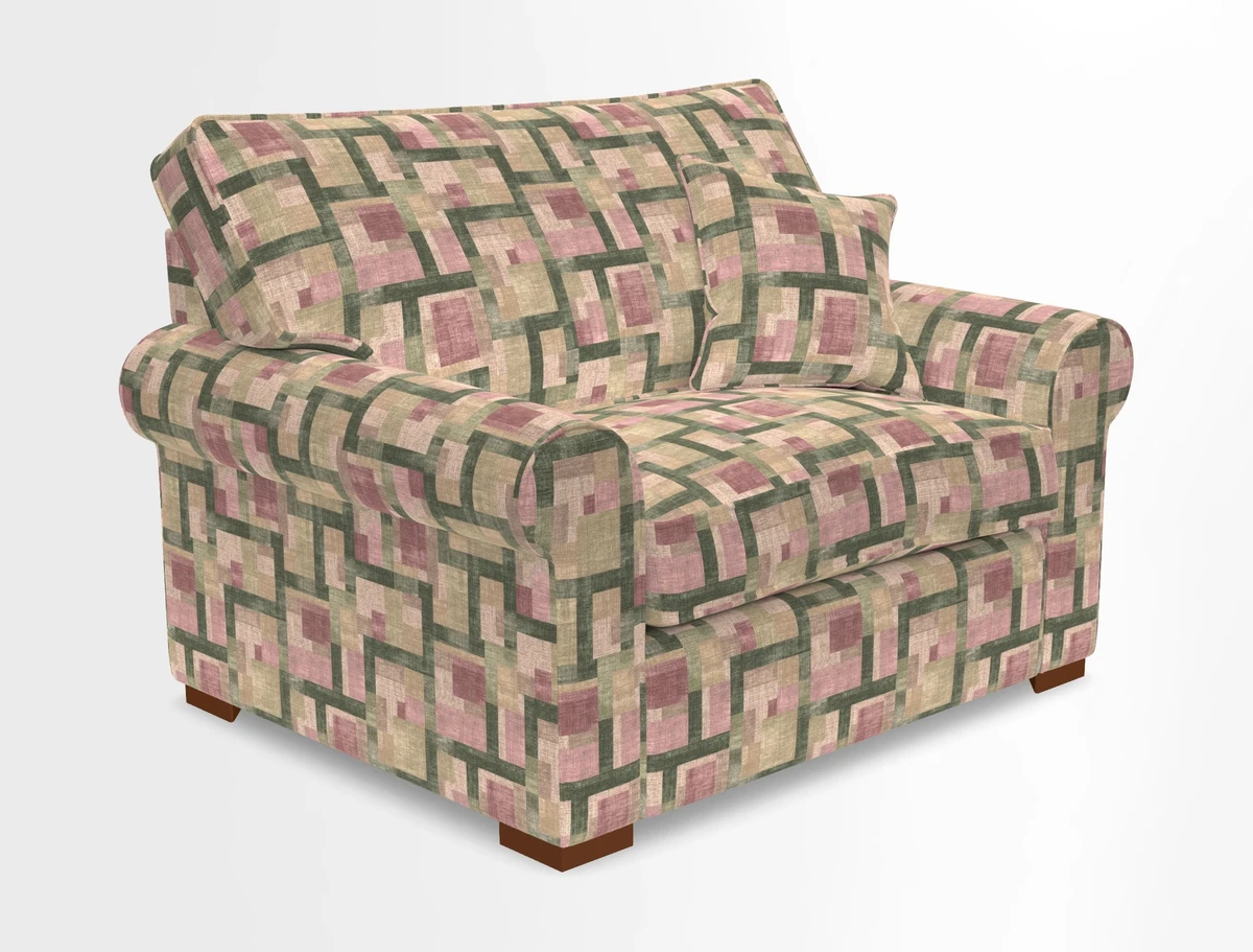 Upperton Snuggler Loose Cover in Two Tone Plain Biscuit - Loose cover option available