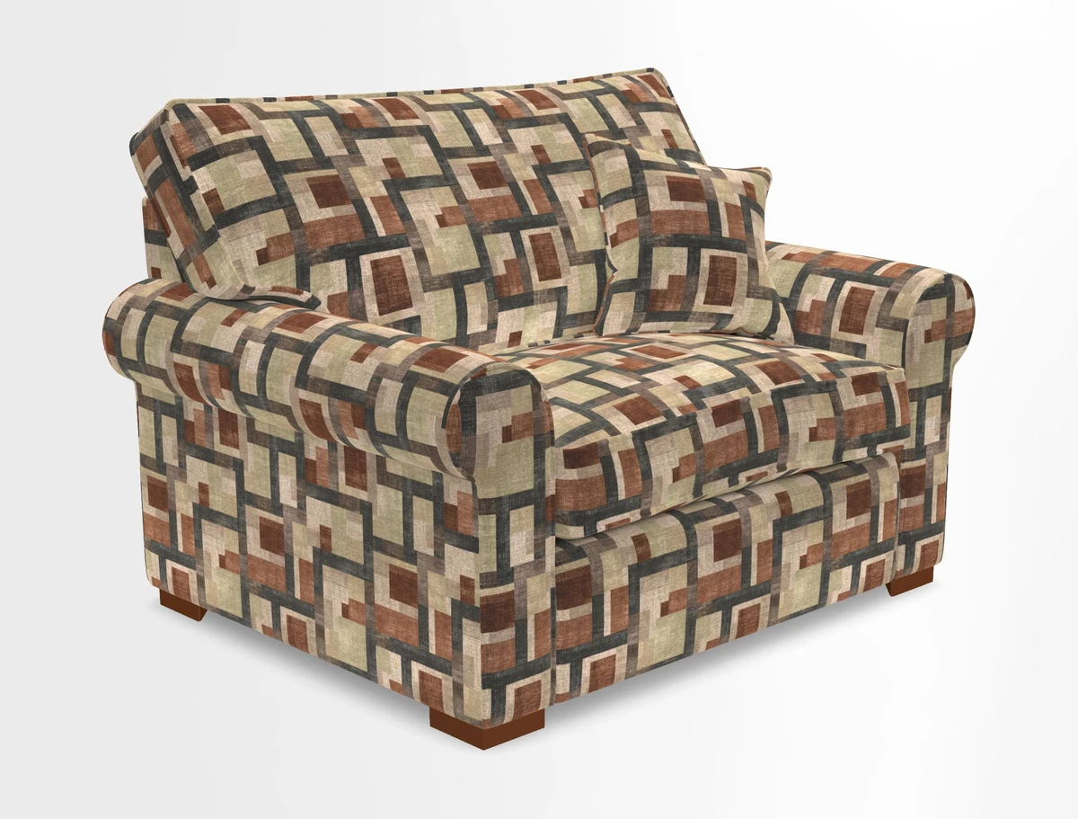 Upperton Snuggler Loose Cover in Two Tone Plain Biscuit - Loose cover option available
