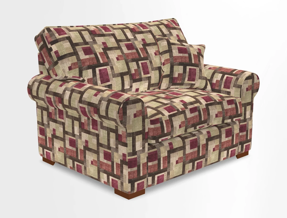 Upperton Snuggler Loose Cover in Two Tone Plain Biscuit - Loose cover option available