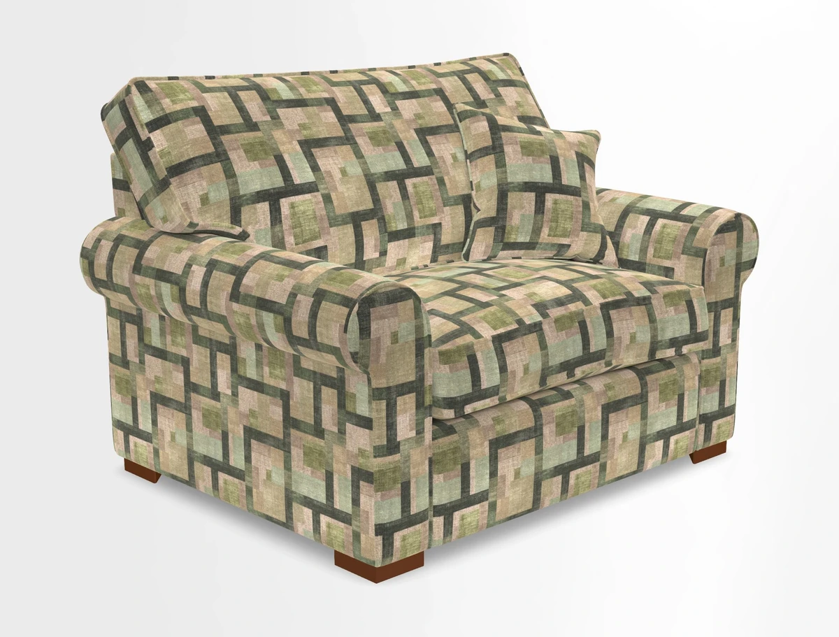Upperton Snuggler Loose Cover in Two Tone Plain Biscuit - Loose cover option available
