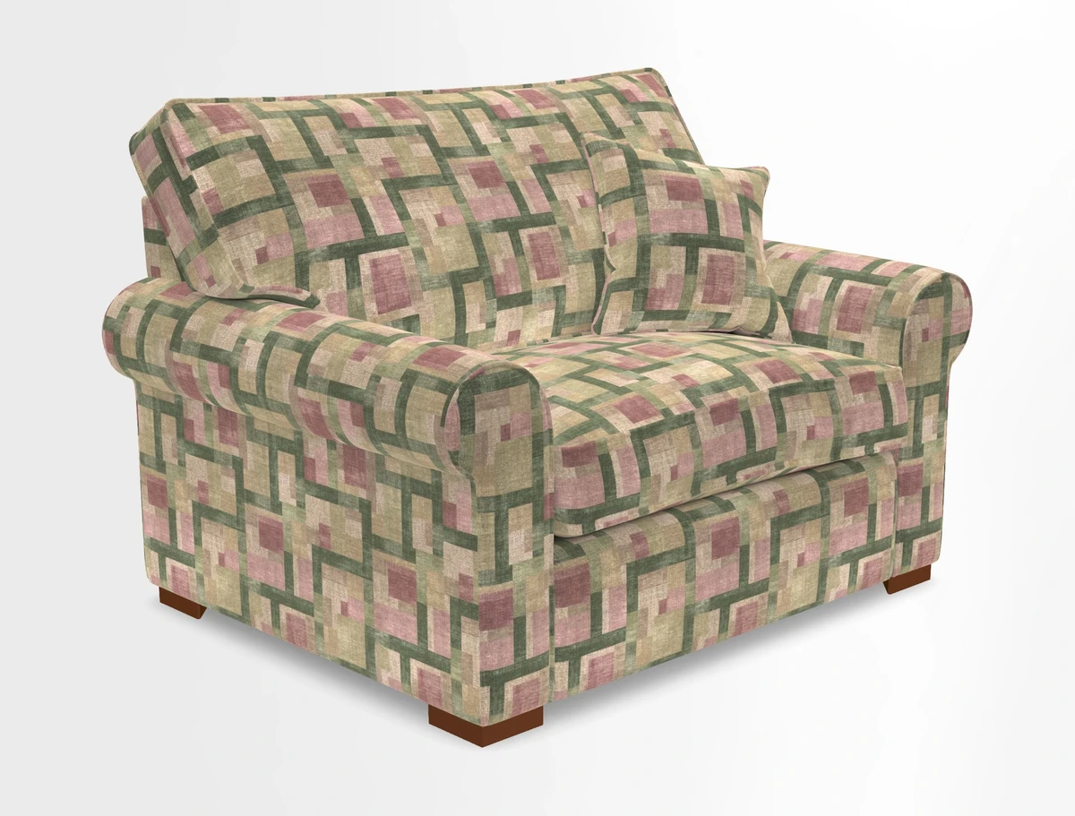 Upperton Snuggler Loose Cover in Two Tone Plain Biscuit - Loose cover option available