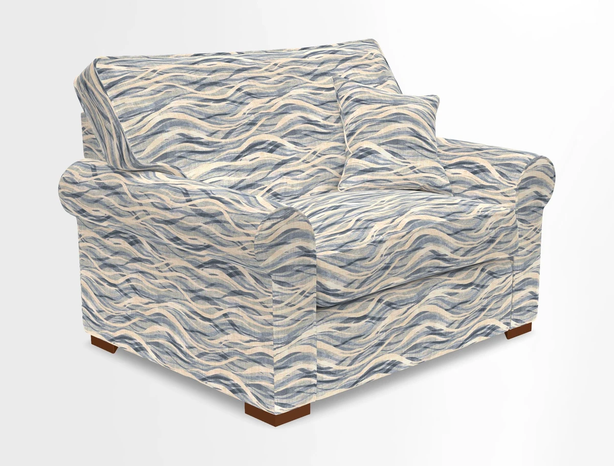 Upperton Snuggler Loose Cover in Two Tone Plain Biscuit - Loose cover option available
