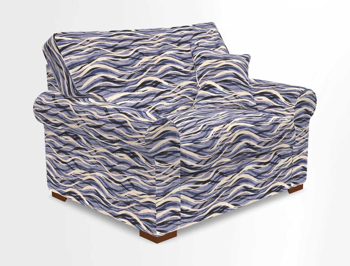 Upperton Snuggler Loose Cover in Two Tone Plain Biscuit - Loose cover option available