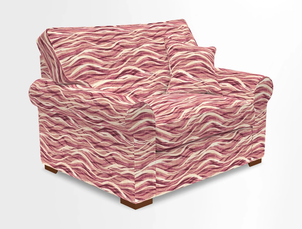 Upperton Snuggler Loose Cover in Two Tone Plain Biscuit - Loose cover option available