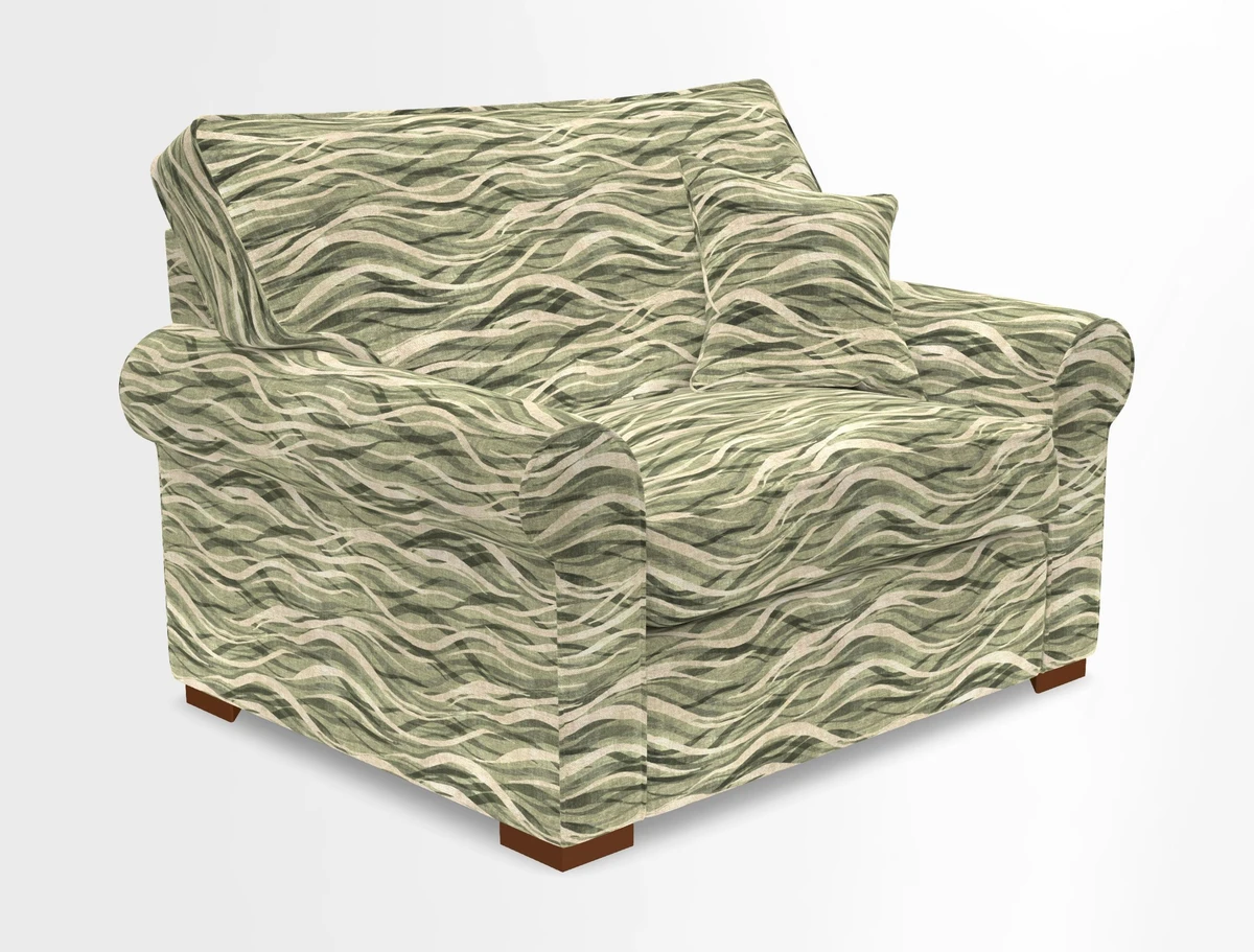 Upperton Snuggler Loose Cover in Two Tone Plain Biscuit - Loose cover option available