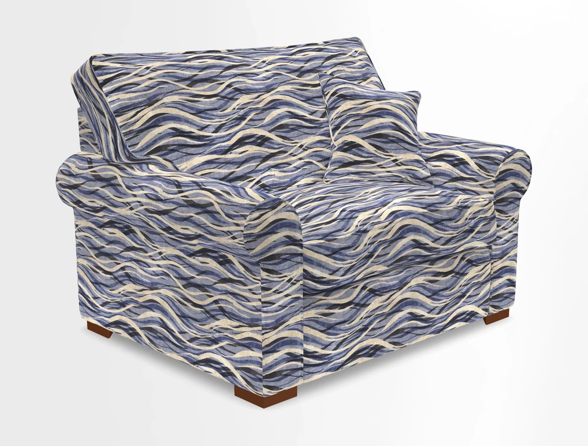 Upperton Snuggler Loose Cover in Two Tone Plain Biscuit - Loose cover option available