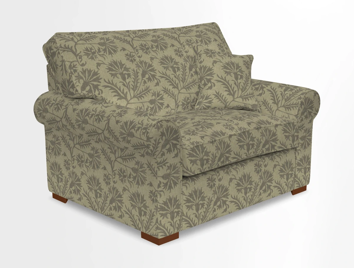 Upperton Snuggler Loose Cover in Two Tone Plain Biscuit - Loose cover option available