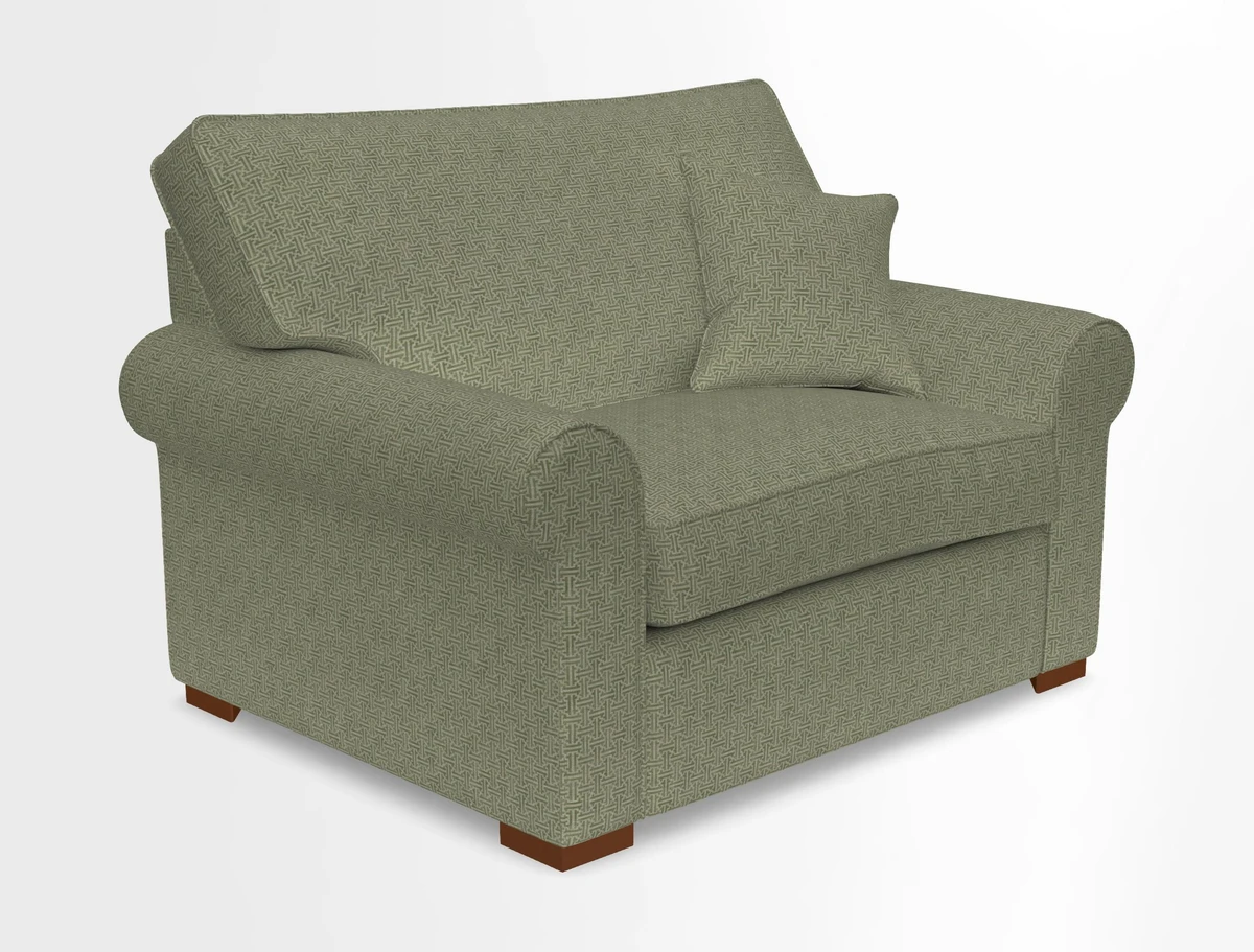 Upperton Snuggler Loose Cover in Two Tone Plain Biscuit - Loose cover option available