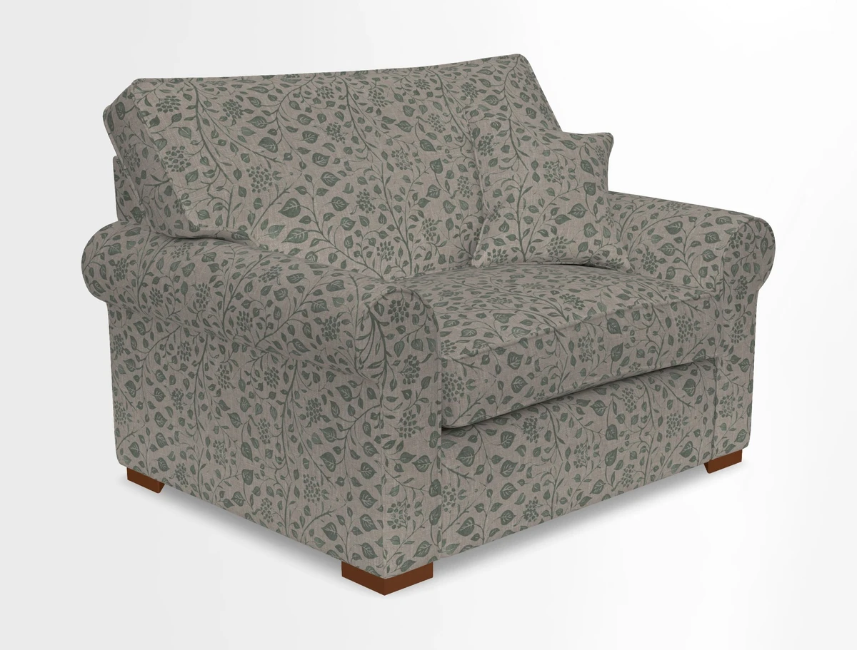 Upperton Snuggler Loose Cover in Two Tone Plain Biscuit - Loose cover option available