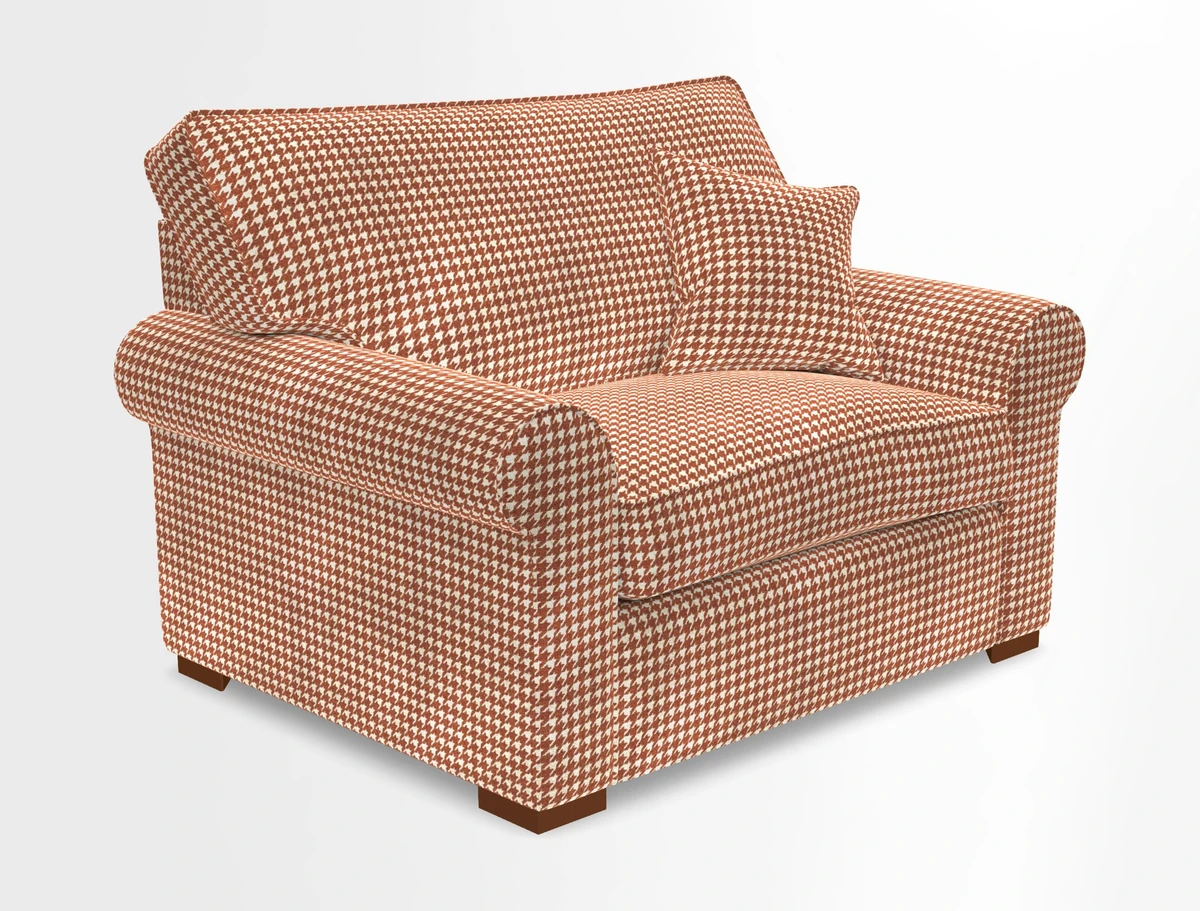 Upperton Snuggler Loose Cover in Two Tone Plain Biscuit - Loose cover option available