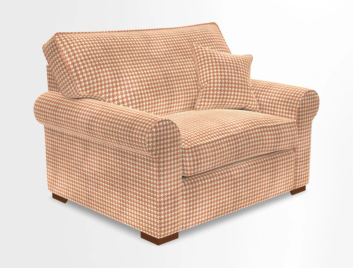 Upperton Snuggler Loose Cover in Two Tone Plain Biscuit - Loose cover option available