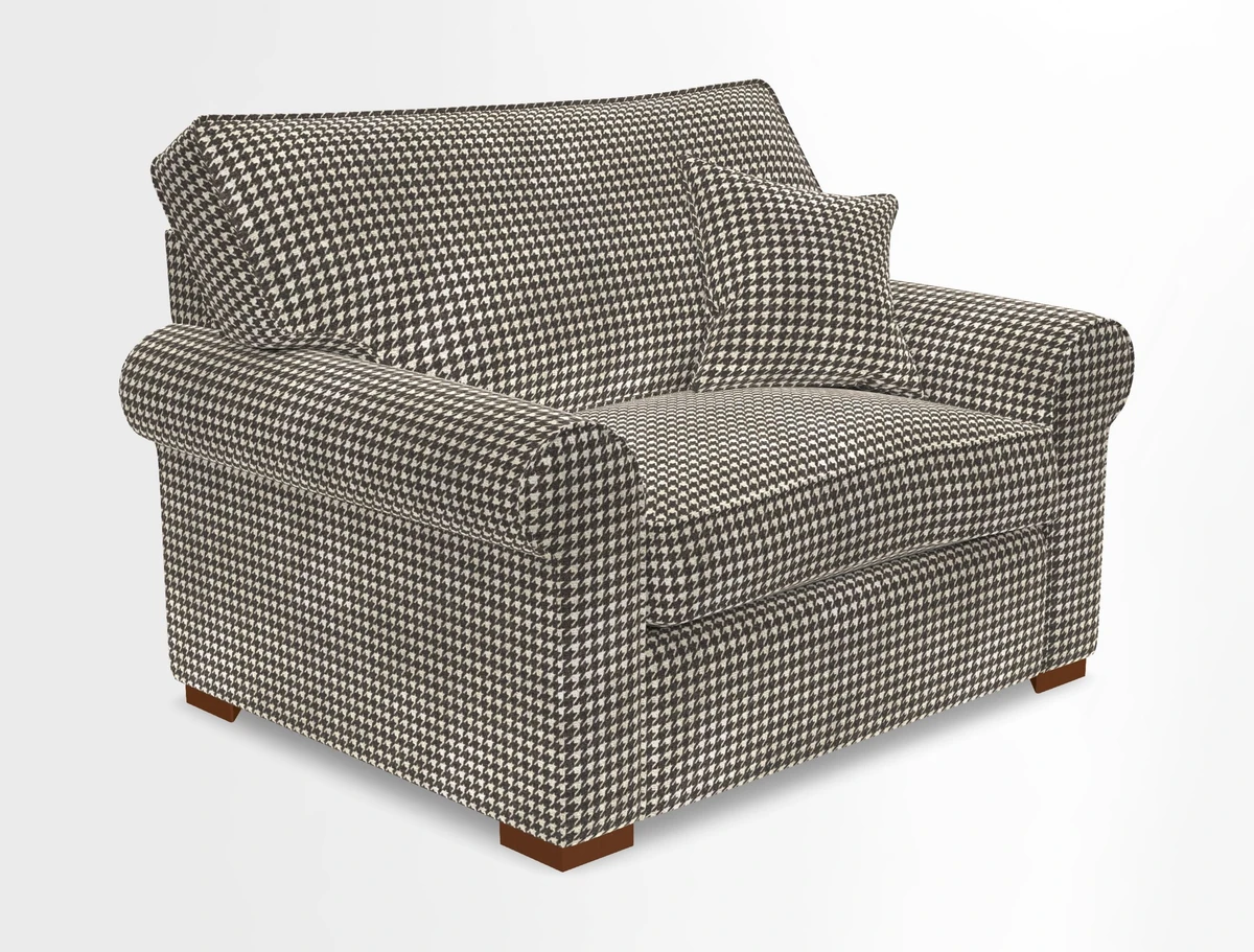 Upperton Snuggler Loose Cover in Two Tone Plain Biscuit - Loose cover option available