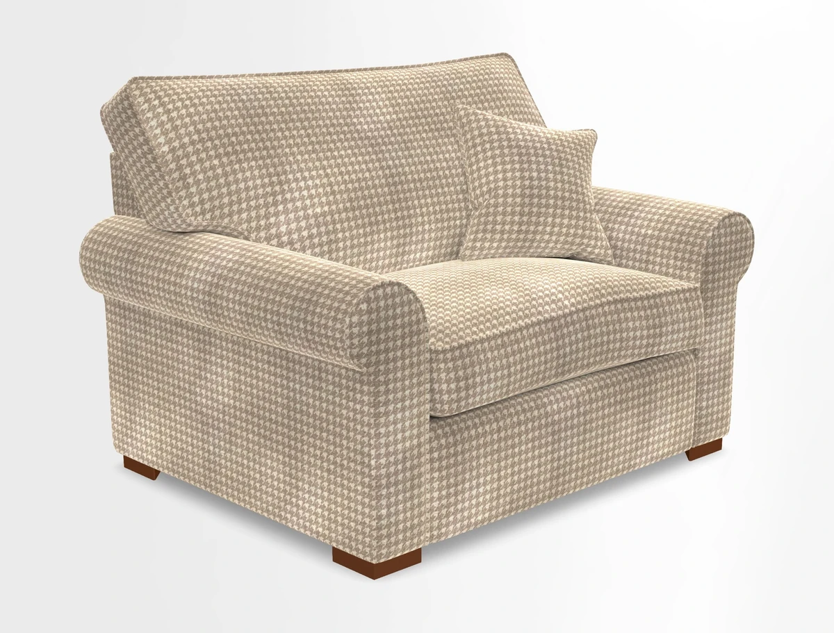 Upperton Snuggler Loose Cover in Two Tone Plain Biscuit - Loose cover option available