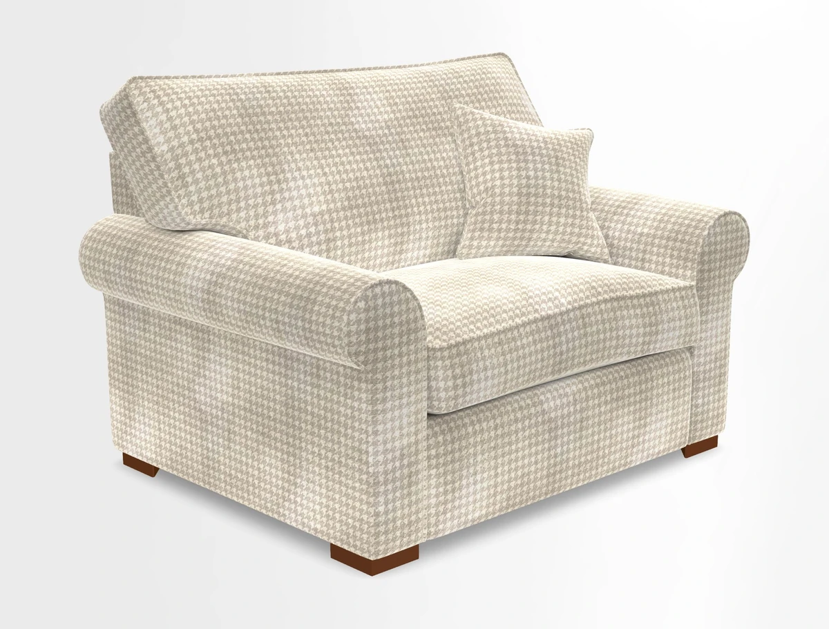 Upperton Snuggler Loose Cover in Two Tone Plain Biscuit - Loose cover option available