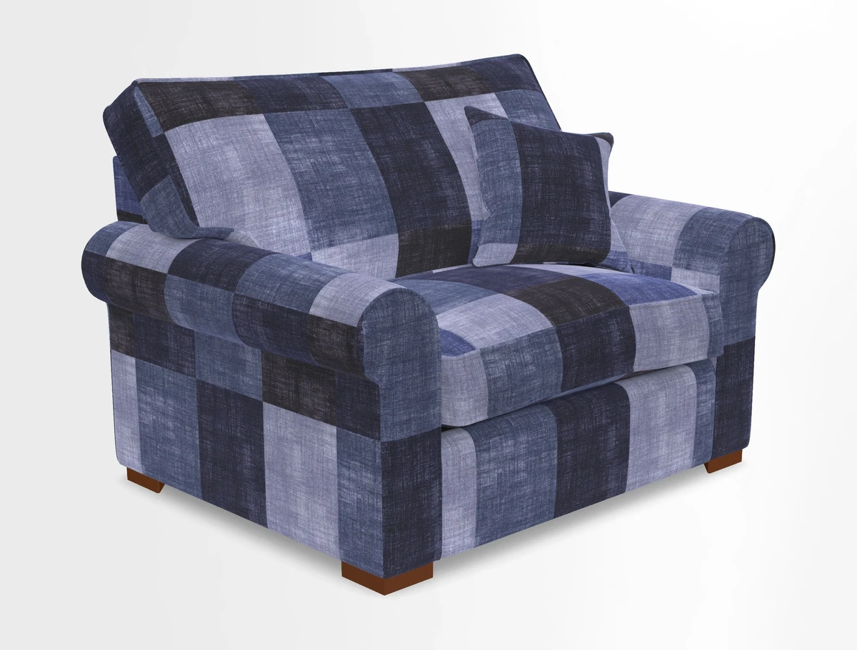 Upperton Snuggler Loose Cover in Two Tone Plain Biscuit - Loose cover option available