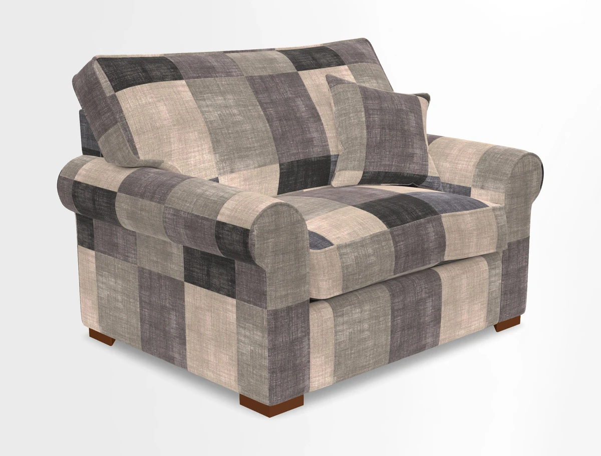 Upperton Snuggler Loose Cover in Two Tone Plain Biscuit - Loose cover option available