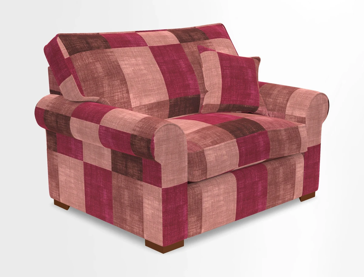 Upperton Snuggler Loose Cover in Two Tone Plain Biscuit - Loose cover option available