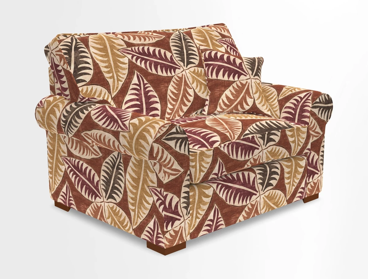 Upperton Snuggler Loose Cover in Two Tone Plain Biscuit - Loose cover option available