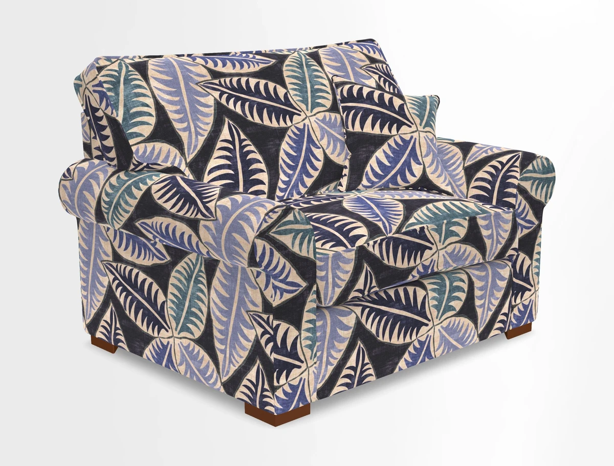 Upperton Snuggler Loose Cover in Two Tone Plain Biscuit - Loose cover option available