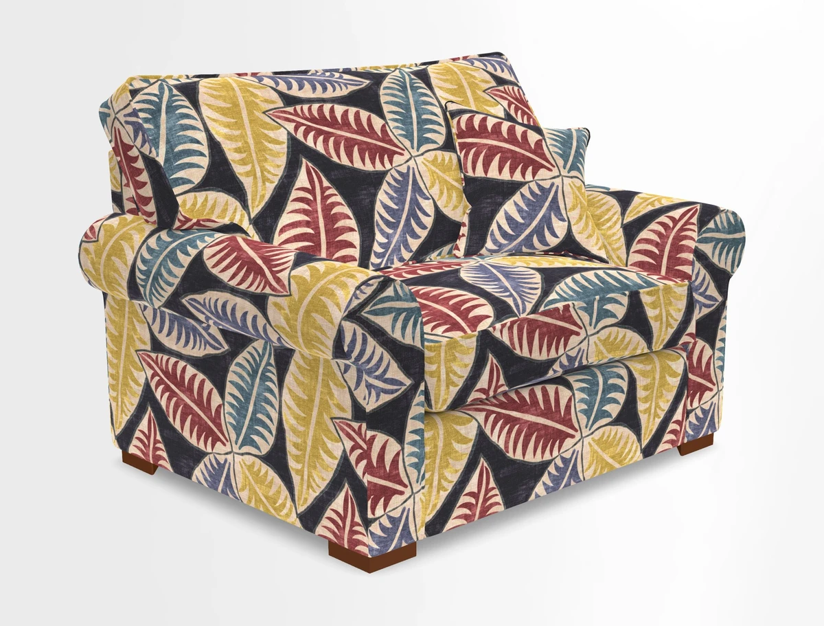 Upperton Snuggler Loose Cover in Two Tone Plain Biscuit - Loose cover option available