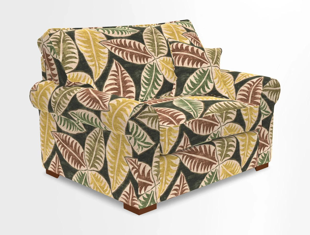 Upperton Snuggler Loose Cover in Two Tone Plain Biscuit - Loose cover option available