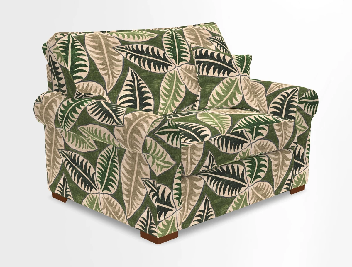 Upperton Snuggler Loose Cover in Two Tone Plain Biscuit - Loose cover option available