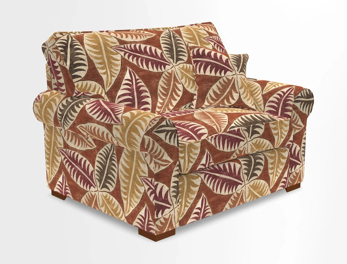 Upperton Snuggler Loose Cover in Two Tone Plain Biscuit - Loose cover option available