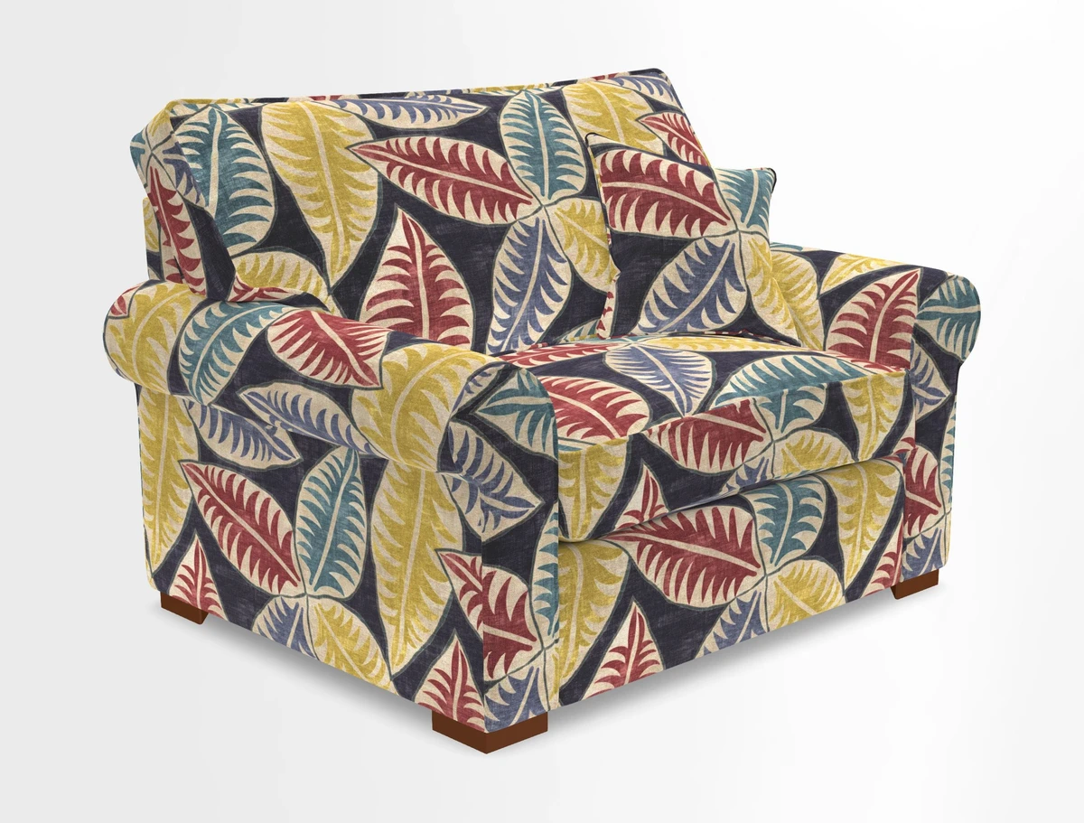 Upperton Snuggler Loose Cover in Two Tone Plain Biscuit - Loose cover option available