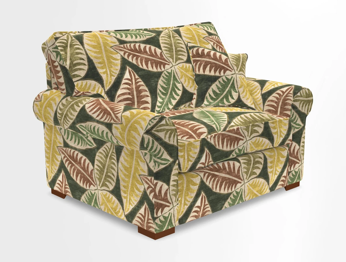 Upperton Snuggler Loose Cover in Two Tone Plain Biscuit - Loose cover option available