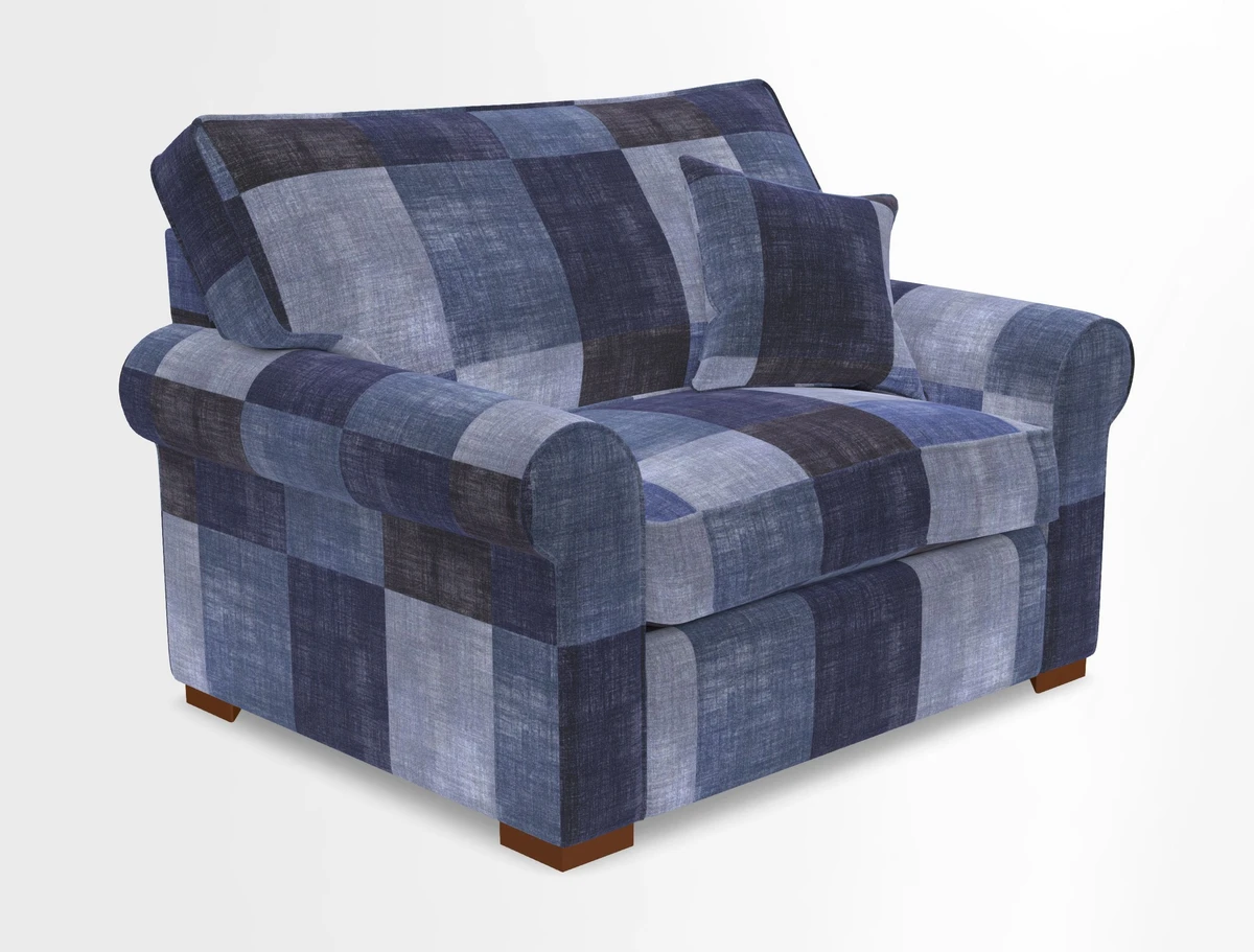 Upperton Snuggler Loose Cover in Two Tone Plain Biscuit - Loose cover option available