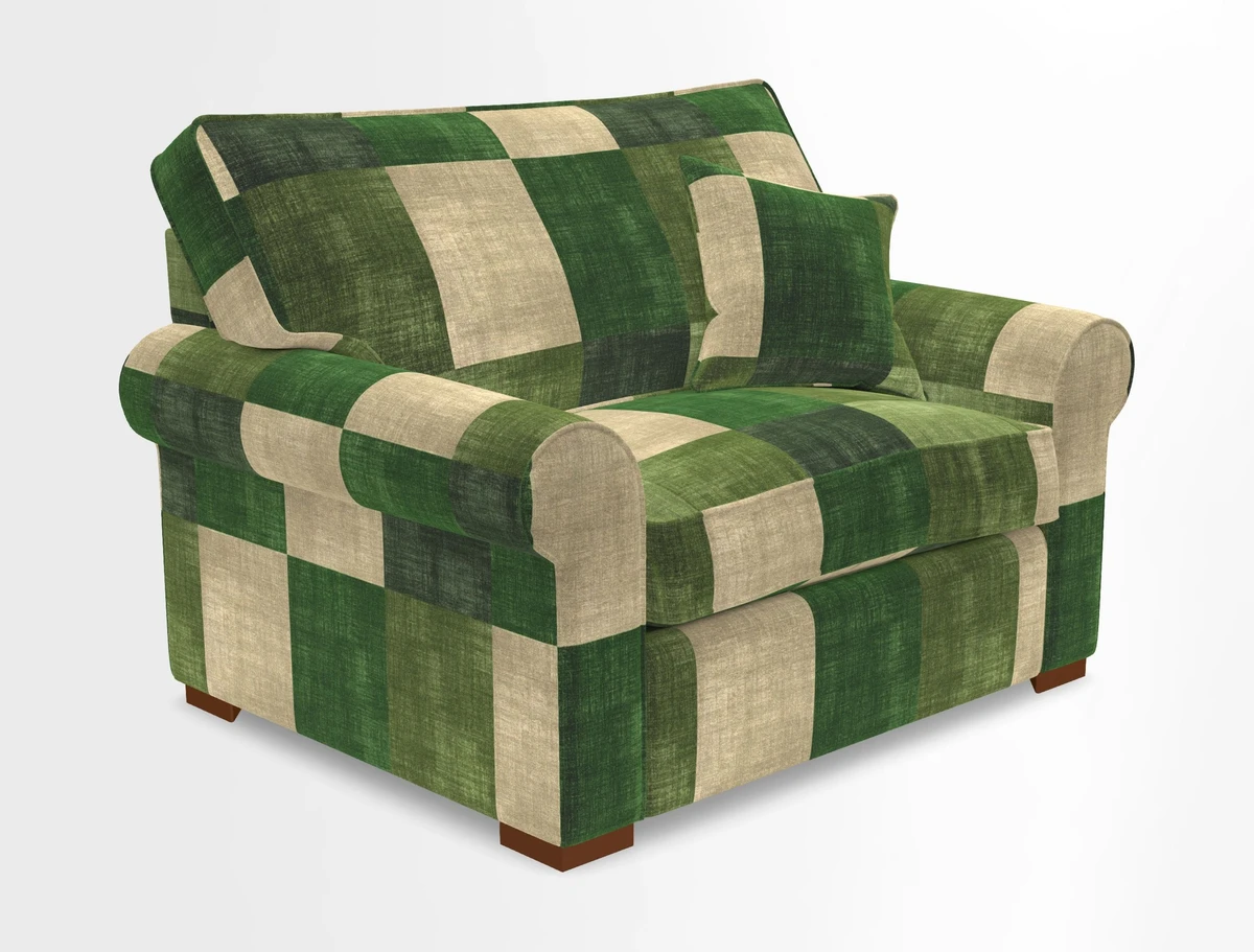 Upperton Snuggler Loose Cover in Two Tone Plain Biscuit - Loose cover option available