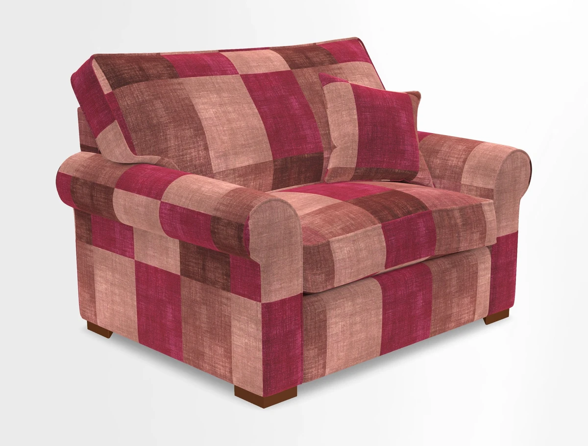 Upperton Snuggler Loose Cover in Two Tone Plain Biscuit - Loose cover option available
