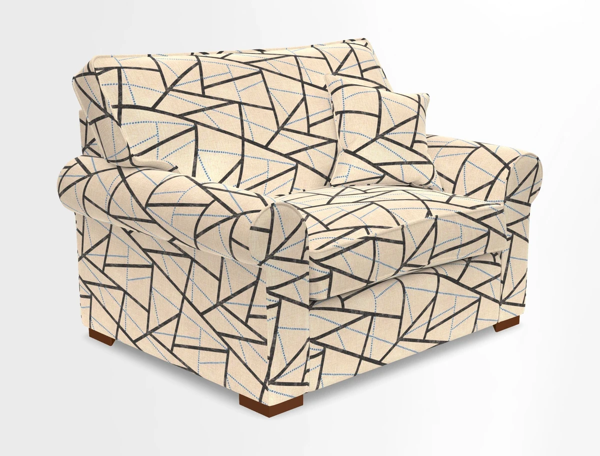 Upperton Snuggler Loose Cover in Two Tone Plain Biscuit - Loose cover option available