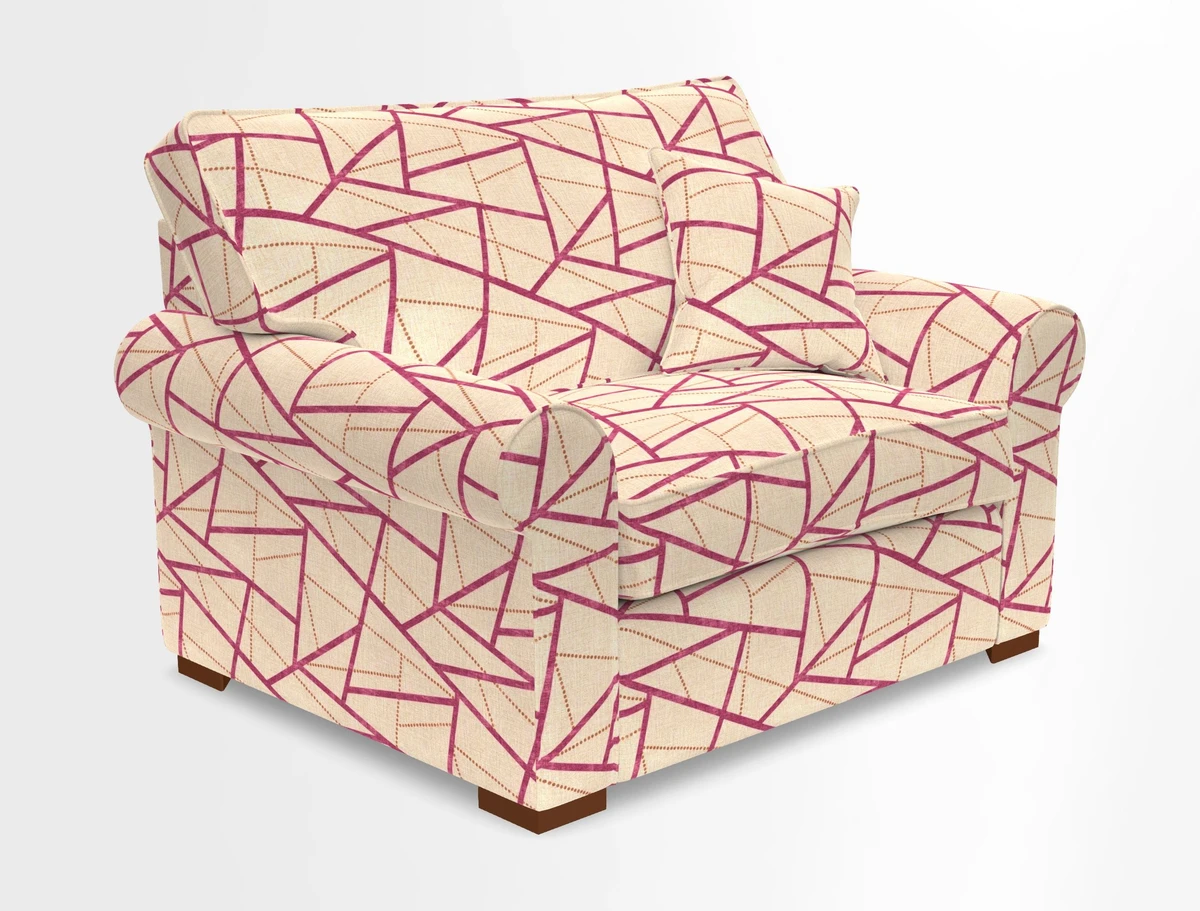 Upperton Snuggler Loose Cover in Two Tone Plain Biscuit - Loose cover option available