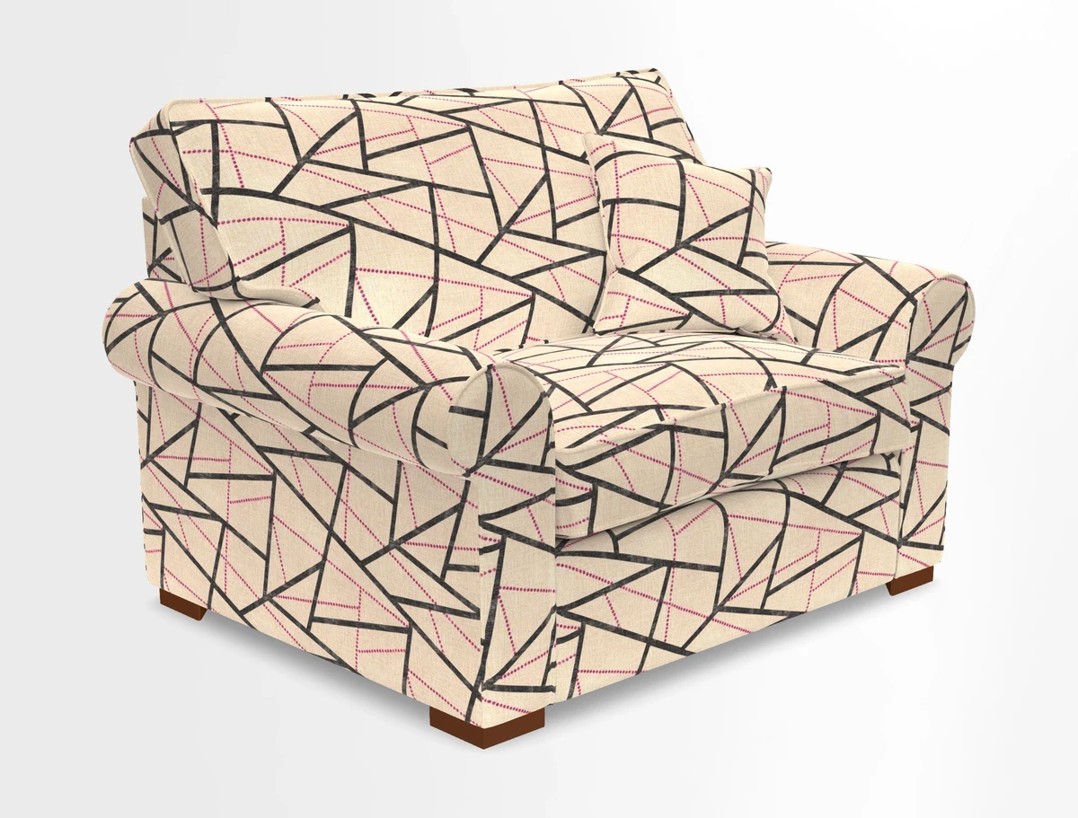 Upperton Snuggler Loose Cover in Two Tone Plain Biscuit - Loose cover option available