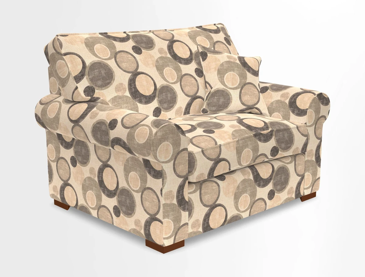 Upperton Snuggler Loose Cover in Two Tone Plain Biscuit - Loose cover option available