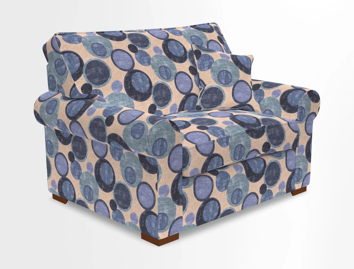 Upperton Snuggler Loose Cover in Two Tone Plain Biscuit - Loose cover option available
