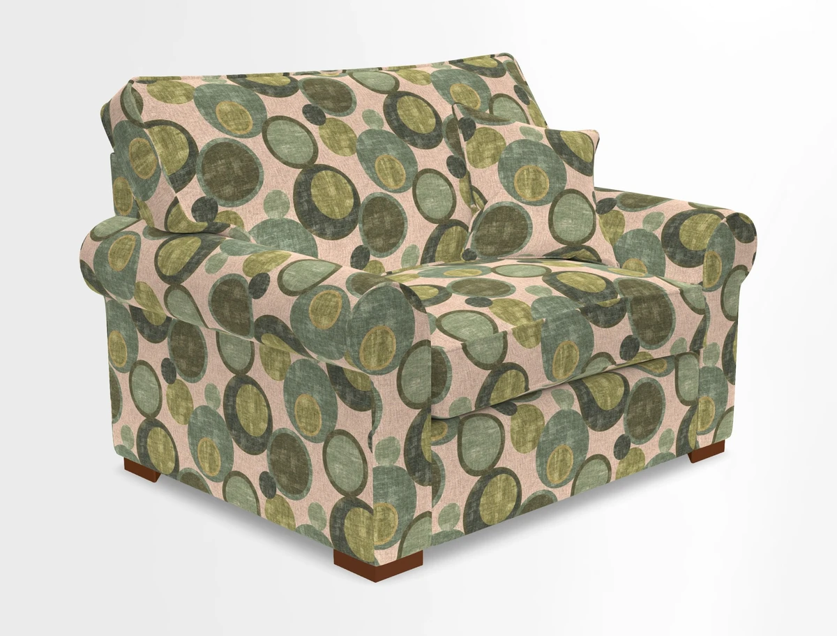 Upperton Snuggler Loose Cover in Two Tone Plain Biscuit - Loose cover option available
